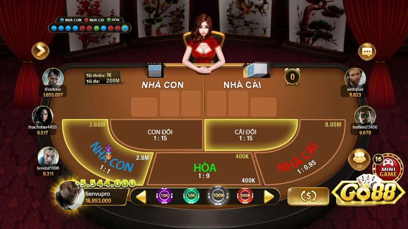 Thuật ngữ thường gặp trong baccarat